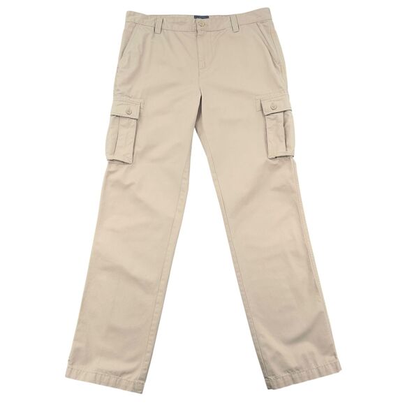 G.H. Bass & Co. Outdoor Cargo Khaki Buttoned Pockets Denim Pants‎ Mens 34 X 34 - Picture 1 of 7